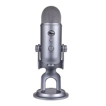 photo du microphone blue yeti en gris
