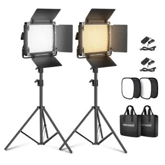 photo du kit de 2 panneaux led neewer